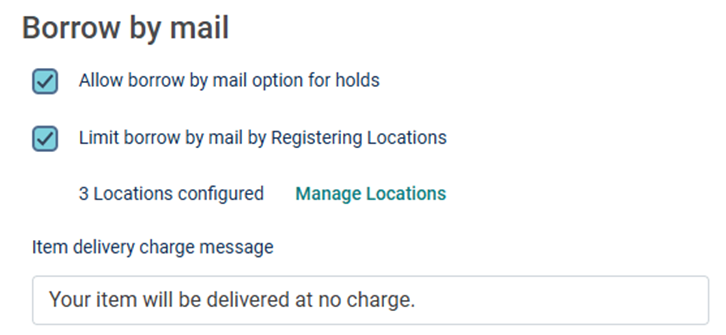 Borrow by mail options